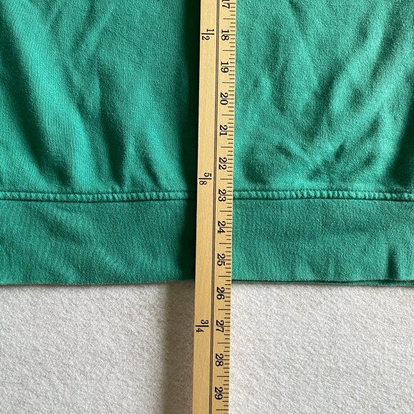 The North Face Sweatshirt Mens M Green Long Sleeve Fleece Logo Pullover - Picture 10 of 10
